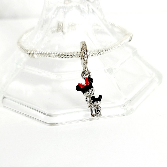 #110 Silver Red Black Disney Parks Mother & Child Dangle Charm3/$15 10/$40A - Picture 2 of 2
